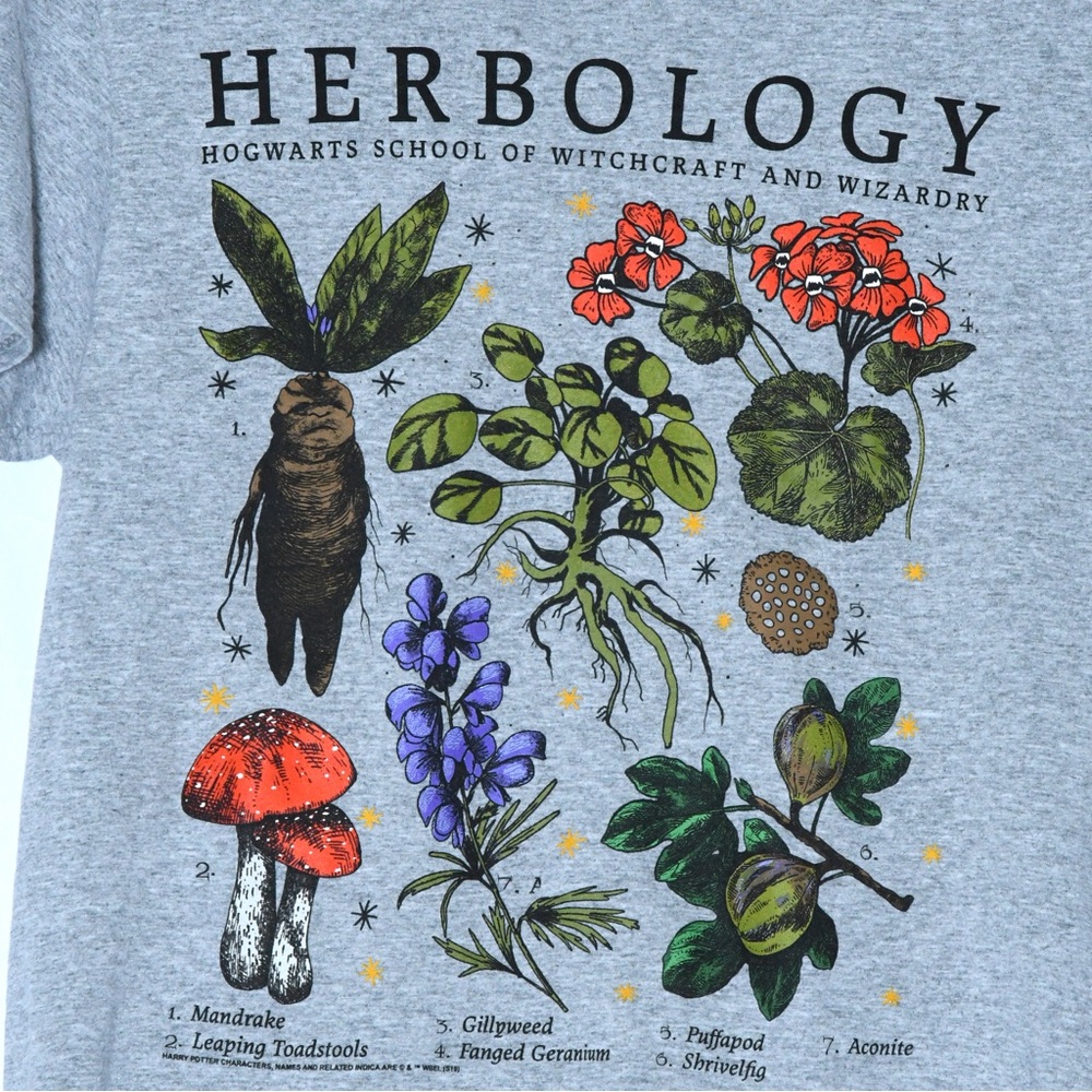 Harry Potter Herbology Plants T-Shirt - Picture 2 of 3